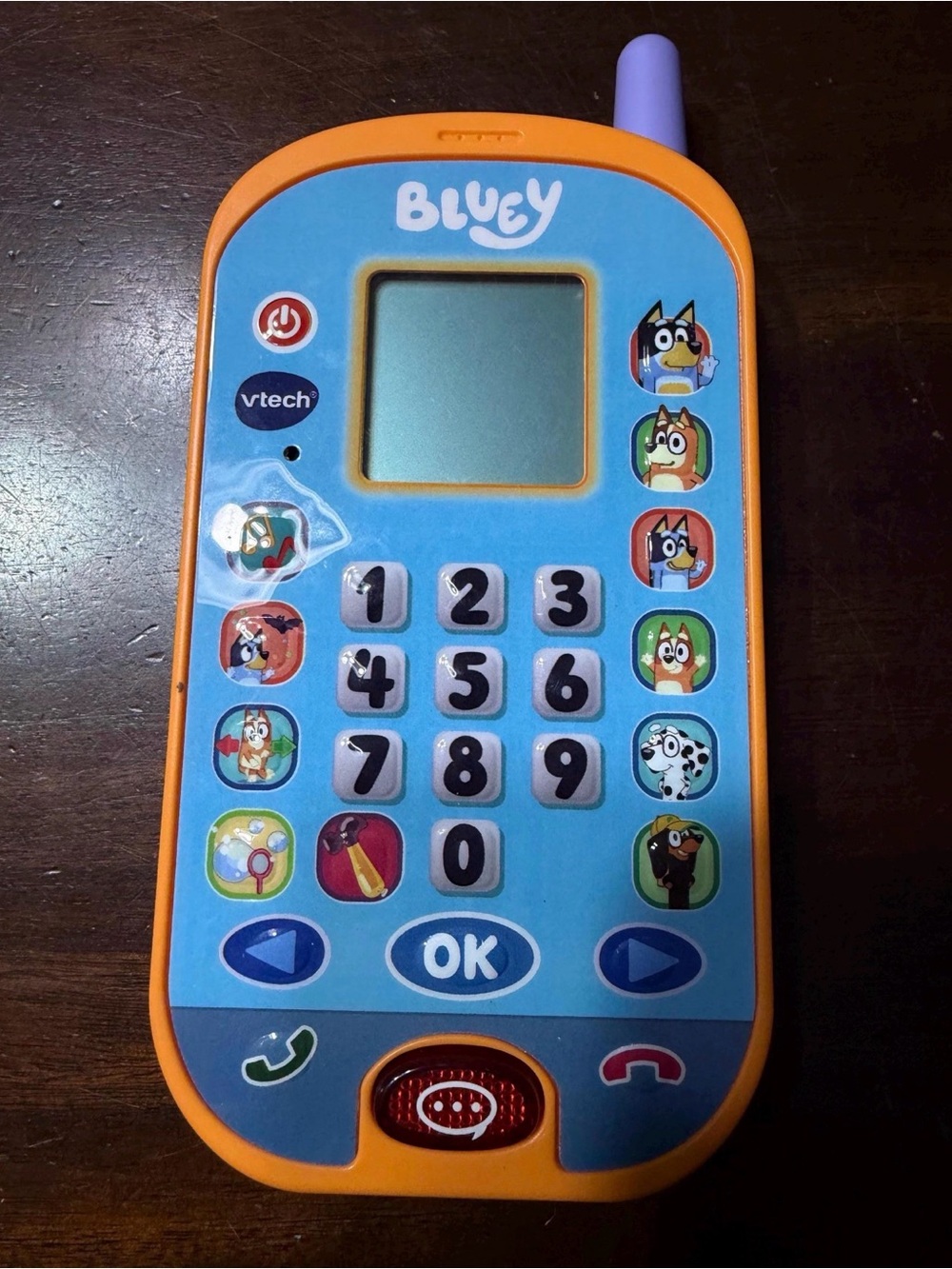 Bluey Kids Toy Phone - Blue and Orange